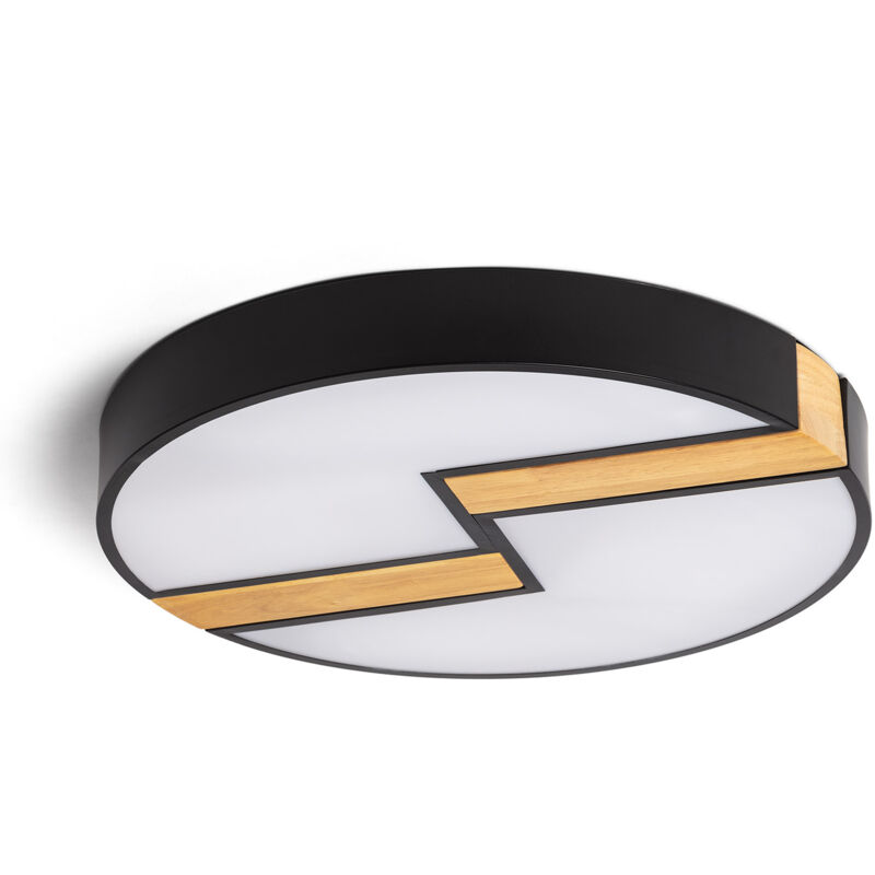 

Plafón LED 27W Circular de Metal CCT Seleccionable Brusk Negro - Negro