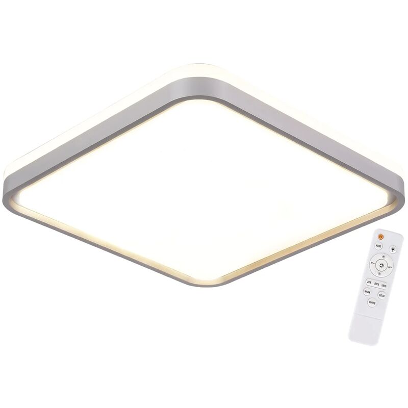 

Lúzete - Plafón Led 58W Regulable Blanco Plata Cuadrado Tellus