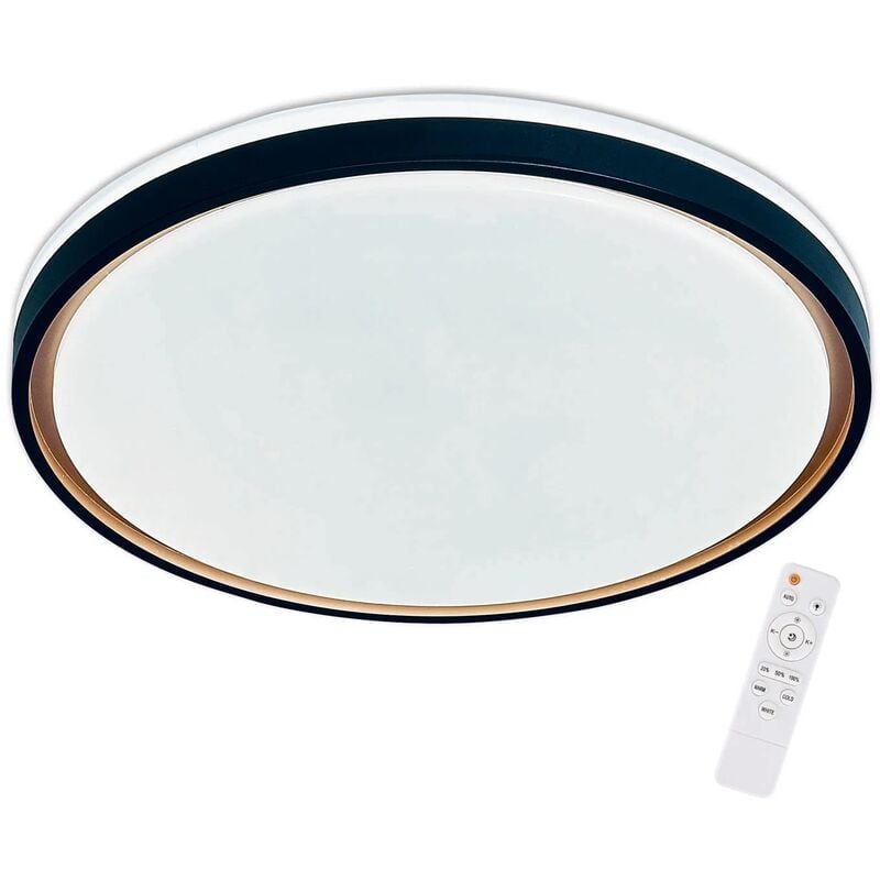 

Lúzete - Plafón Led 58W Regulable Negro Oro Circular Tellus