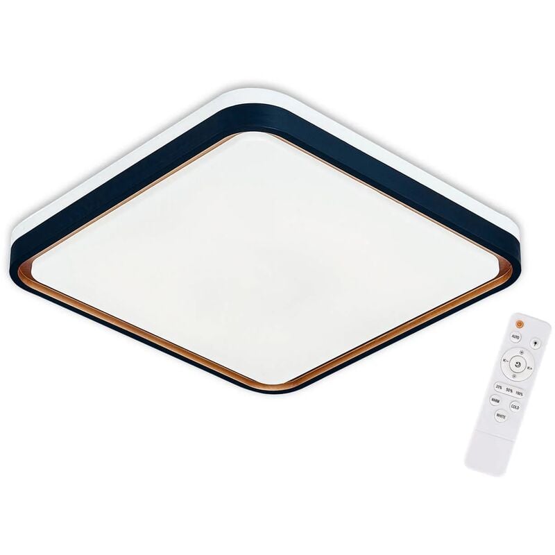 

Lúzete - Plafón Led 58W Regulable Negro Oro Cuadrado Tellus