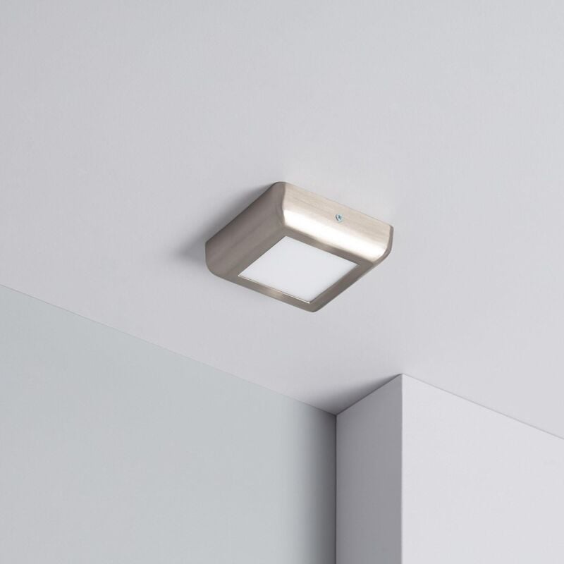 

Plafón LED 6W Cuadrado de Metal 120x120 mm Design Silver Blanco Cálido 2800K - 3200K . - Blanco Cálido 2800K - 3200K