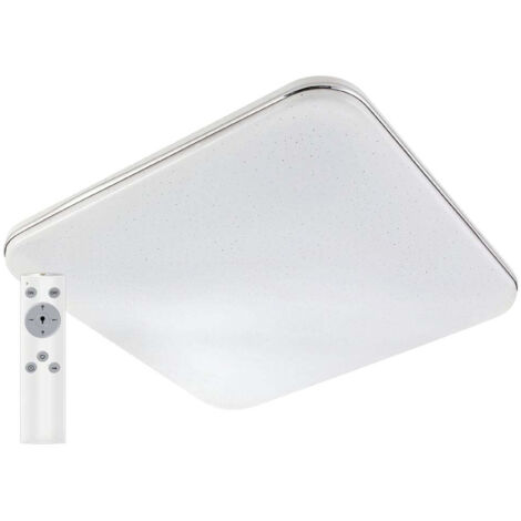 Plafón LED 72W Moderno y Regulable Tono e Intensidad con Mando - Blanco y Cromado