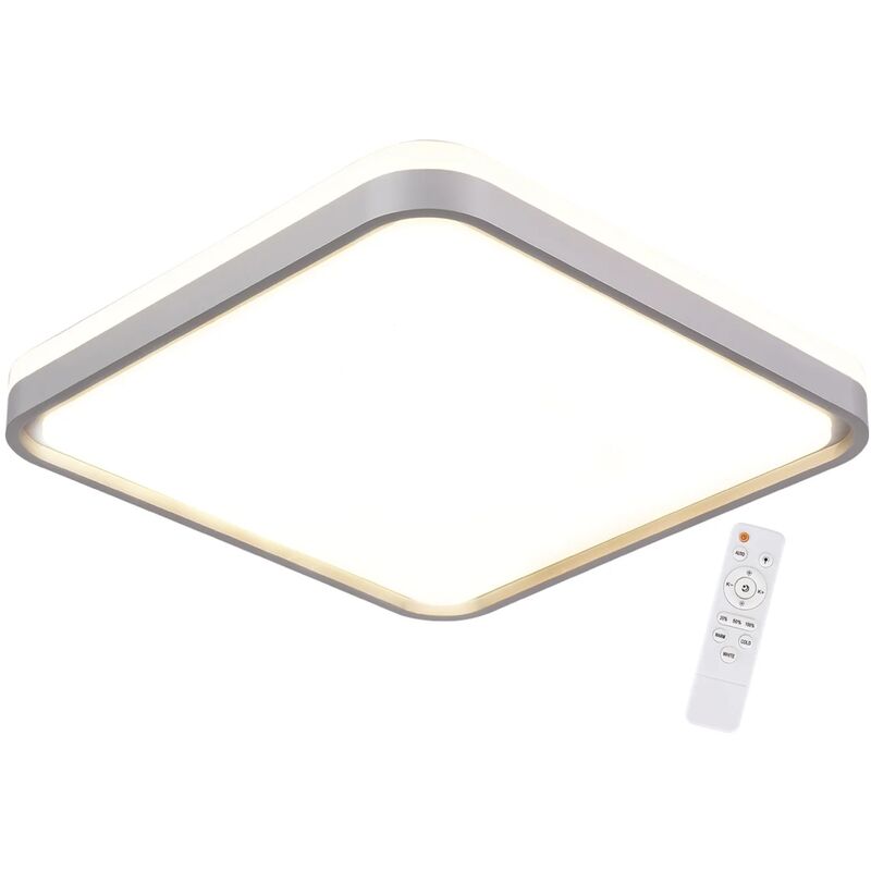 

Lúzete - Plafón Led 78W Regulable Blanco Plata Cuadrado Tellus
