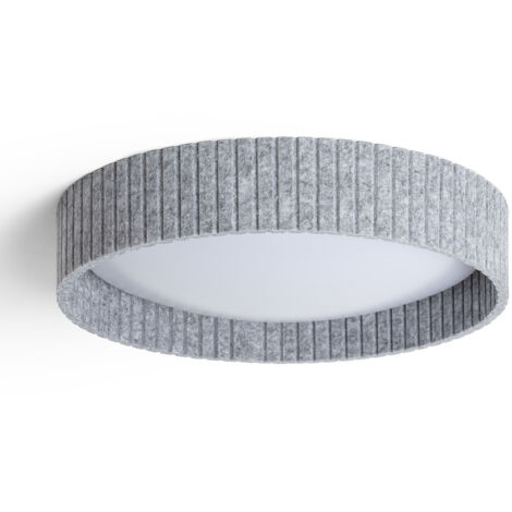 Plafón LED Acústico 24W Circular Fieltro Ø500 mm CCT Seleccionable Kaptyn Gris