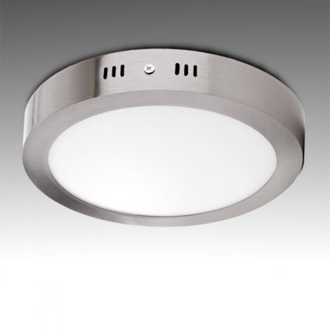 Plafón LED Circular Ø225Mm 18W 1300Lm 50.000H Niquel Satinado | Blanco Frío (GL-PL-SM18RN-CW)