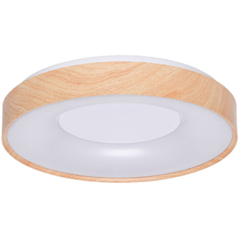Plafón LED circular 40W Ø50cm efecto madera