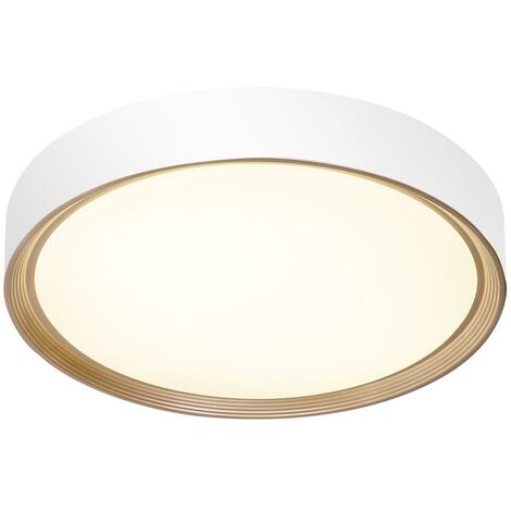 Plafón LED Circular Decorativo Blanco / Marrón de Techo 60W CCT + Mando 3000+4000+6000 IluminaShop