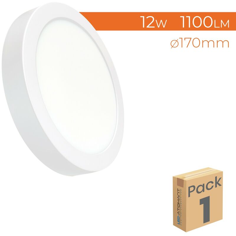 

Led Atomant Sl - Plafón LED Circular Superficie 12W 1100LM 170mm | Blanco Neutro 4500K - Pack 1 Ud. - Blanco Neutro 4500K