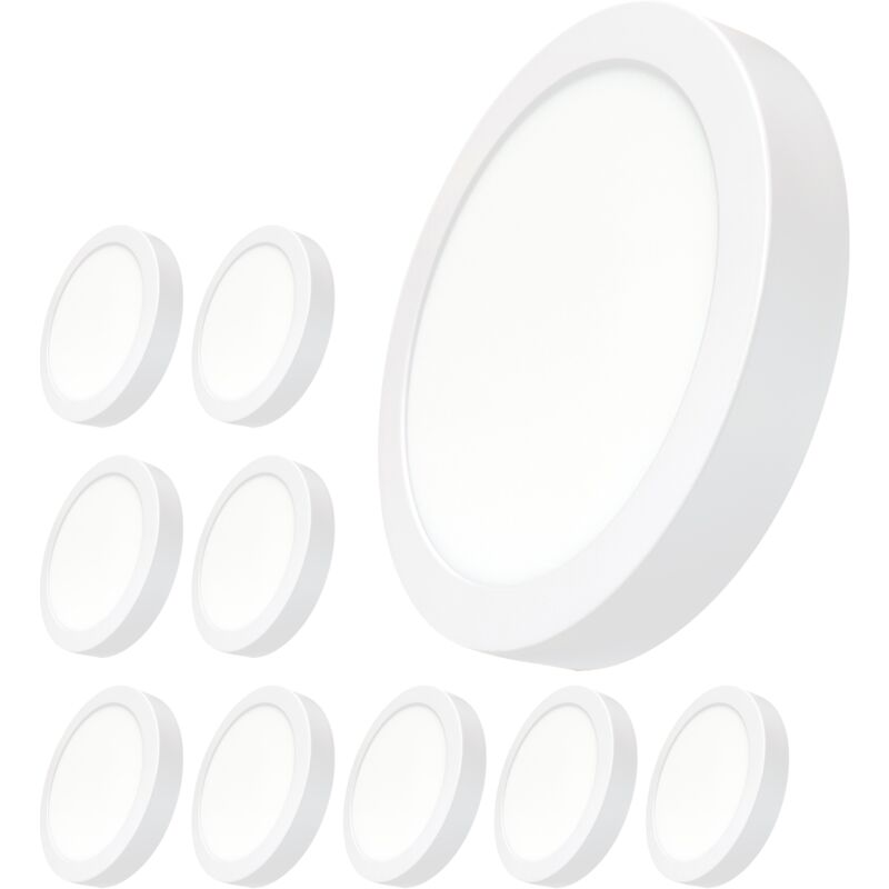 

Led Atomant Sl - Plafón LED circular superficie 24W 2200LM 300mm | Blanco Frío 6500K - Pack 10 Uds. - Blanco Frío 6500K
