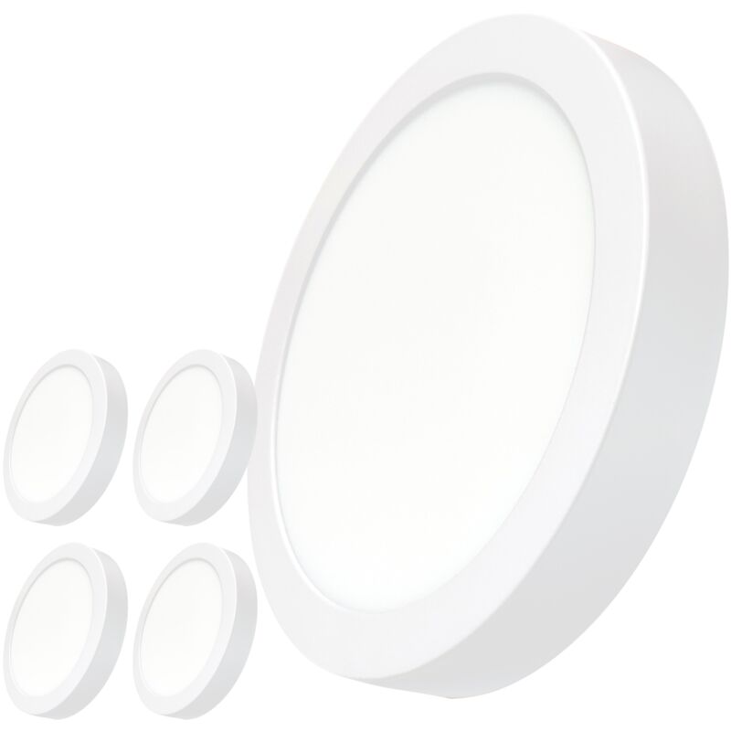 

Led Atomant Sl - Plafón LED circular superficie 24W 2200LM 300mm | Blanco Neutro 4500K - Pack 5 Uds. - Blanco Neutro 4500K