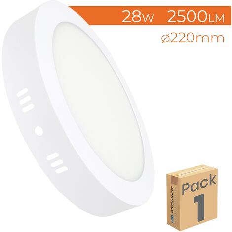 Plafón LED Circular Superficie 28W PLUS 2500LM 220mm