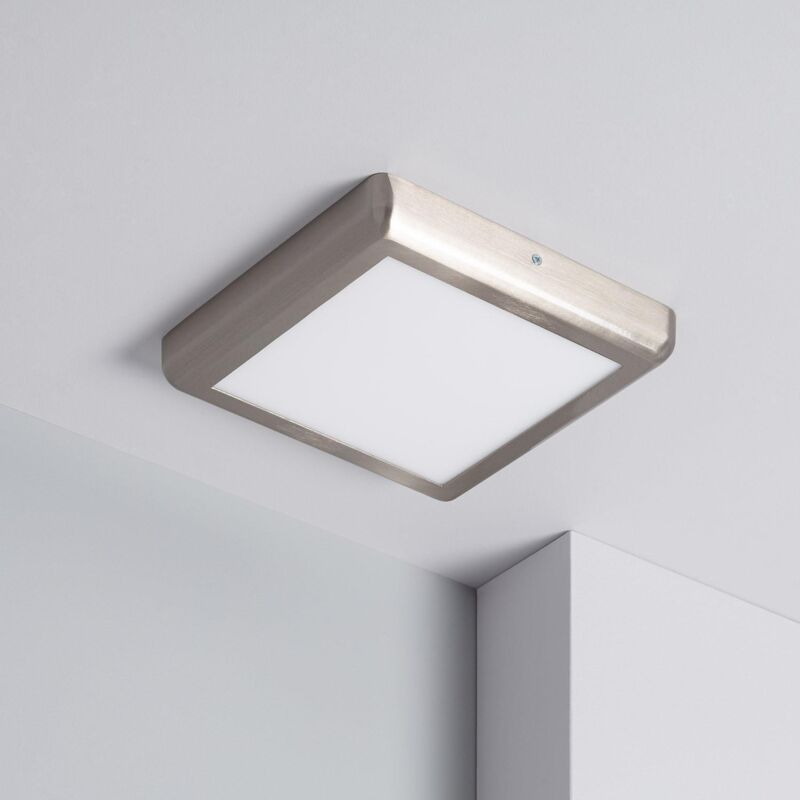 

Efectoled - Plafón LED 18W Cuadrado de Metal 225x225 mm Design Silver Blanco Neutro 4000K - 4500K - Blanco Neutro 4000K - 4500K