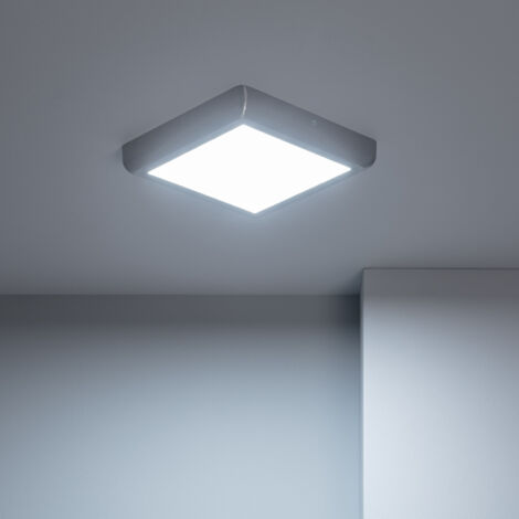 Plafón LED Cuadrado Design 18W Silver