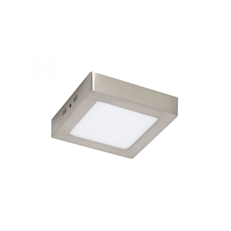 

Plafón LED Cuadrado de Techo Níquel 6W 460LM Blanco Frío 6000K | IluminaShop