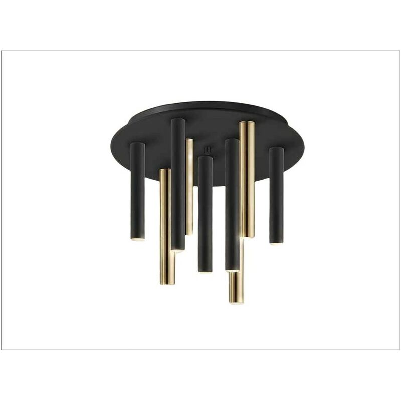 

Plafon led dimable modelo VARAS dorado-negro 9L - Schuller