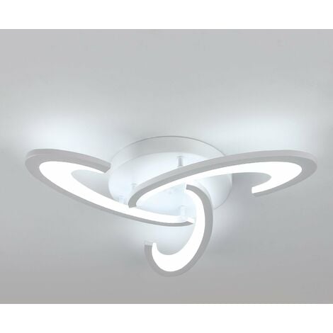 GOECO Plafón LED Diseño moderno Blanco Frío 6000K Creativa forma floral Lámpara Techo LED Para salón dormitorio comedor despacho Blanco