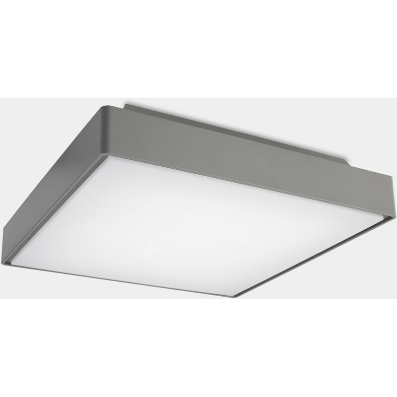 

Plafón Led Kossel, policarbonato, gris, 40 cm.