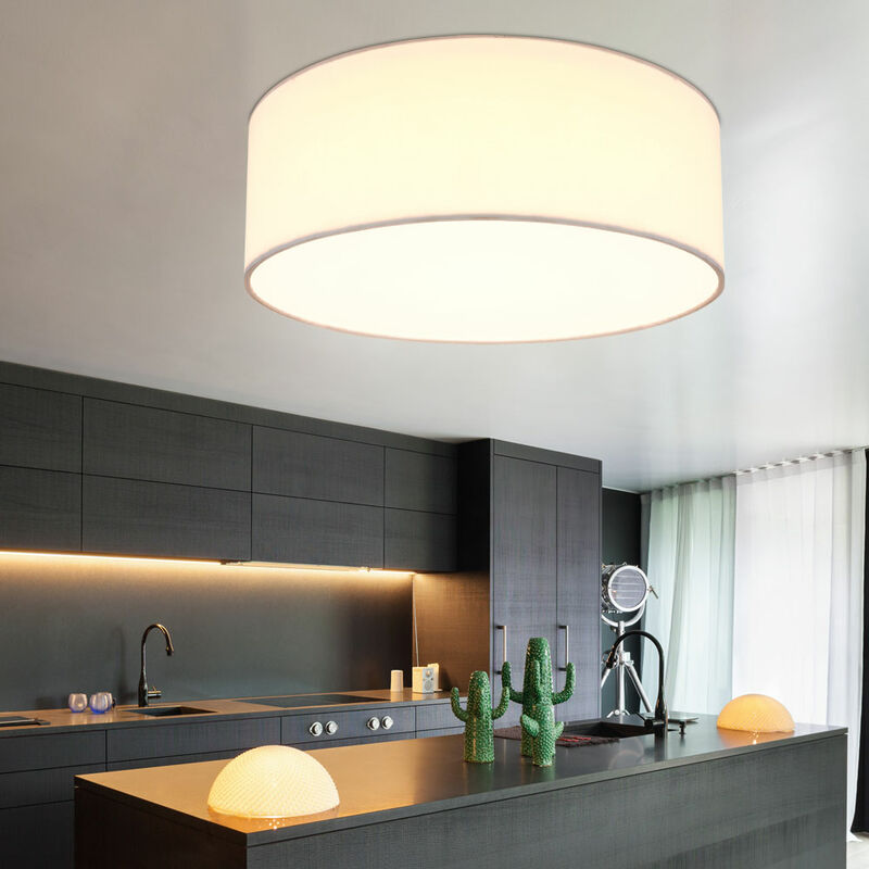 

Plafón LED lámpara textil blanco iluminación de salón focos de pasillo redondos