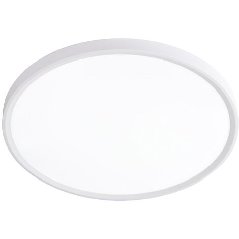 CRISTALRECORD Plafón de techo LED regulable "Mery" (18W 3CCT 1782lm) IP20 Ø23x2,5cm fabricado en aluminio y acrílico color blanco y opal