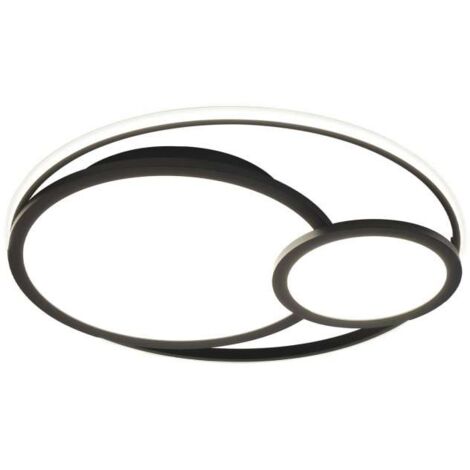 Plafón led modelo Brolo acabado negro, 7cm(alto) 50cm(ancho) 50cm(fondo) .