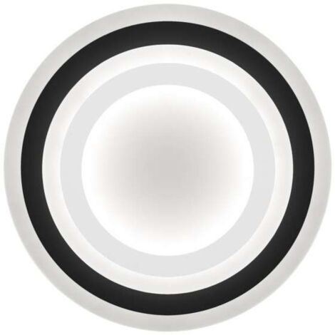 Plafón led modelo Galet acabado negro, 5cm(alto) 40cm(ancho) 40cm(fondo) .