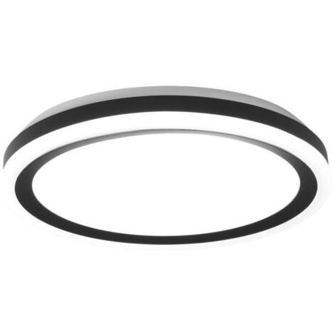Plafón led modelo Kai acabado negro, 8cm(alto) 50cm(ancho) 50cm(fondo) .