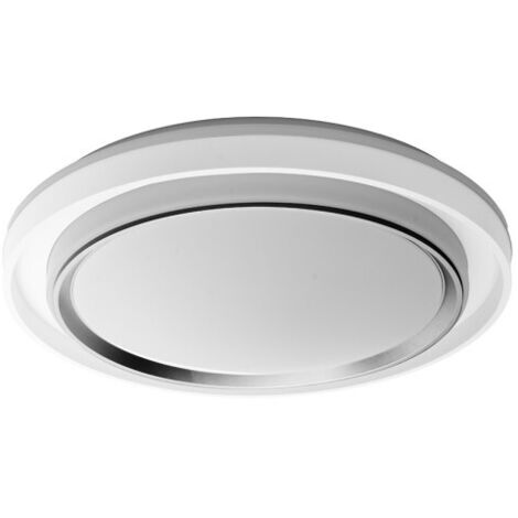 Plafon Led Modelo Meyer Plata Cct Regulable Con Mando A Distancia