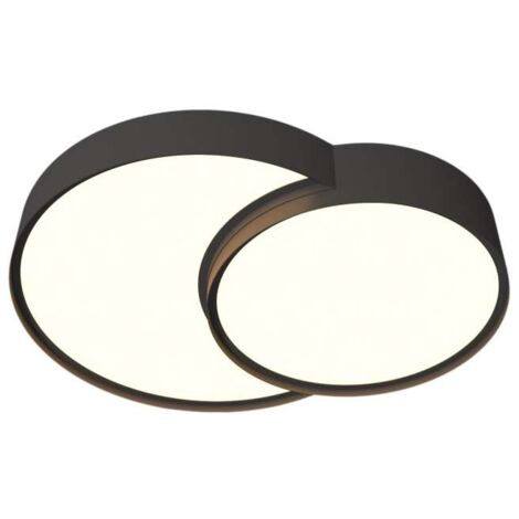 Plafón led modelo Niro acabado negro, 8cm(alto) 50cm(ancho) 40cm(fondo) .