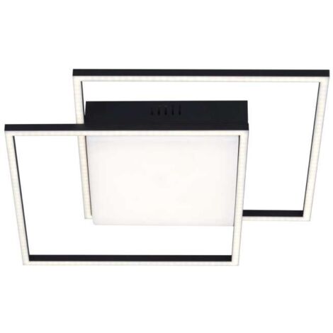 Plafón led modelo Tonga acabado negro, 6cm(alto) 48cm(ancho) 48cm(fondo) .