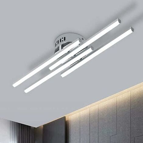 Plafón LED moderno, lámpara de techo, 28W LED integrados para sala de estar o cocina 230V IP20 6000K (blanco esío) [Clase de eficiencia energética F]