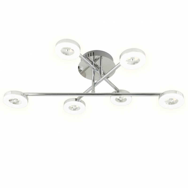 

Plafon led 6 luces para salon NATAL cromo de - Alemar