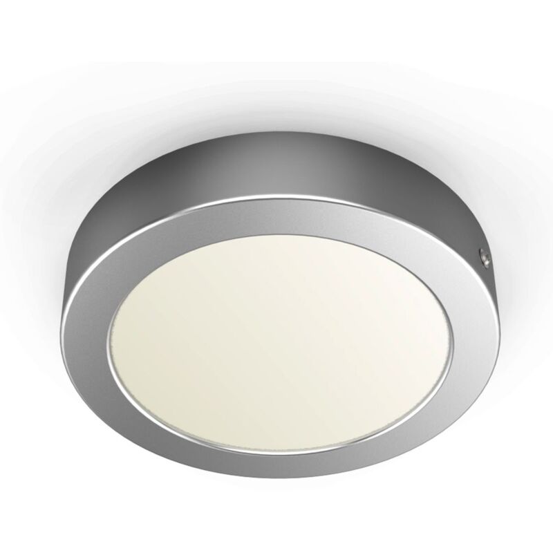 

Pláfon LED redondo incl. módulo Led de 12W I Luz blanco natural 3000K 900lm I Plata mateI Ø170 I Downlight de superficie I Lámpara de techo de
