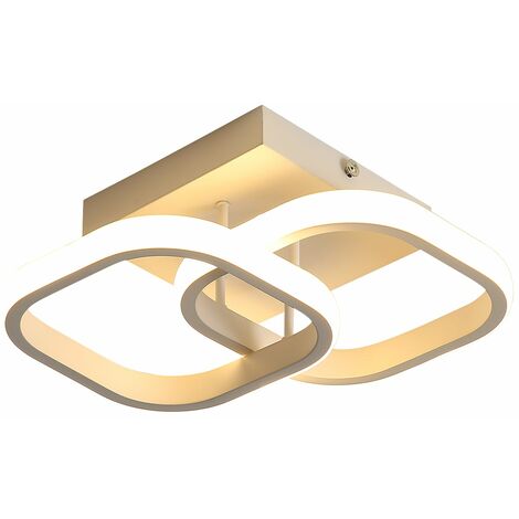 Plafón LED Regulable 22W Círculo cuadrado Lámpara Techo LED Regulable 3000K/4000K/6000K Para Cocina Comedor Dormitorio Vestíbulo Entrada Balcón Blanco