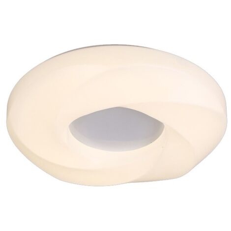 Plafón LED regulable "Iglú" (30W 3CCT 2520lm) IP20 Ø48cm fabricado en metal y acrílico color blanco mate