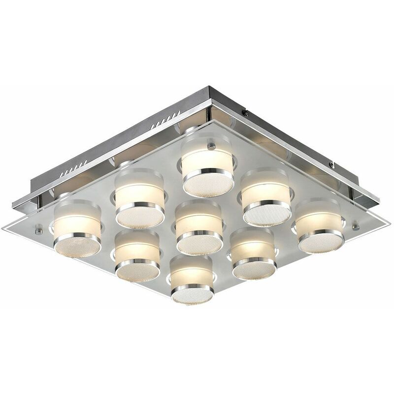 

Plafón LED para salón comedor con pantalla de cristal foco 3 niveles CONTROL REMOTO Esto 746010-9