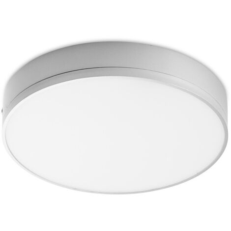 Plafón LED SMD 4014 de superficie redondo “Prim” (24W 4200K 2000lm) IP20 Ø21,8cm fabricado en aluminio y acrílico color blanco