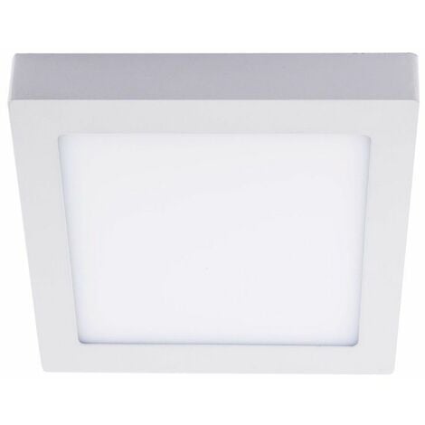 Plafón LED SMD "Know" cuadrado (30W 4000K 2450lm) IP20 22x22cm fabricado en aluminio y acrílico color blanco
