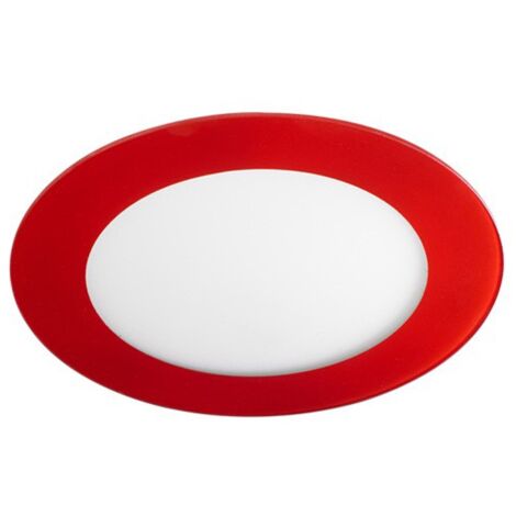 Plafón LED SMD "Novo Lux" (6W 4000K 430lm) IP20 fabricado en aluminio y cristal color rojo