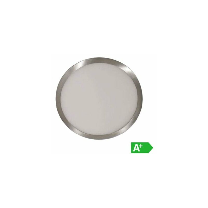 

V-tac - Plafón LED superficie circular Níquel Satinado 12W 120° Temperatura de color - 6400K Blanco frío