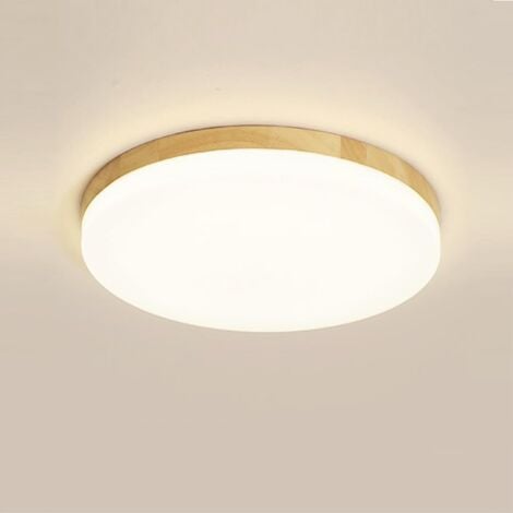 WOTTES Plafon LED Techo Moderno Lámparas de Techo Interior para Techo Cocina Pasillo Baño Sala Luz Neutra Color Madera