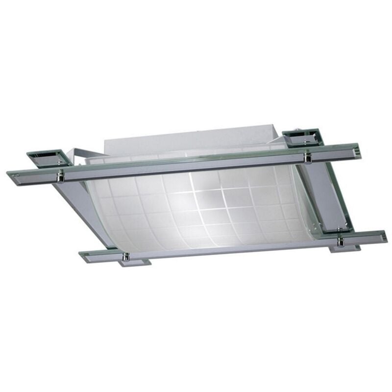 Inspired Diyas - Leo - Flush Ceiling 3 Cromo pulido claro, espejo