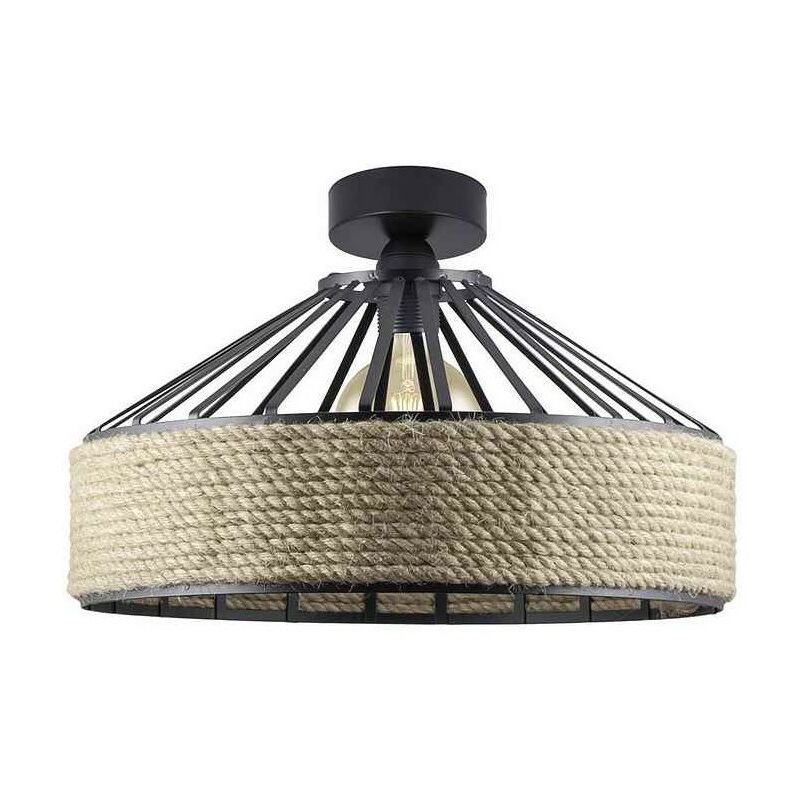 

Plafon metal negro con cuerda modelo WEST 1 luz - Alemar