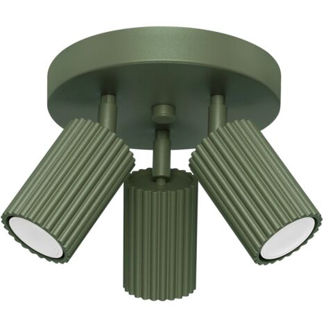 Plafón Moto verde, 3 luces