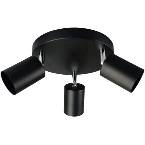 PLAFÓN NEGRO 3 ELEMENTOS GU10 EDM