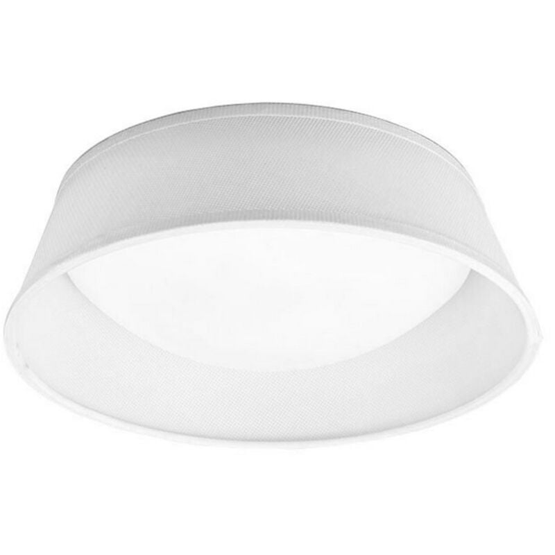 Inspired Mantra - Nordica Plafones - LED Cilíndrico de techo empotrado 32cm Blanco roto 3000K, 120lm, acrílico blanco con pantalla blanco marfil