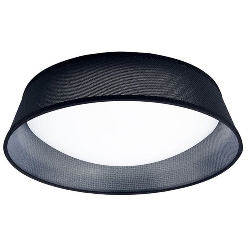 Inspired Mantra - Nordica Plafones - LED Cilíndrico de techo empotrado 45cm Negro 3000K, 2100lm, Acrílico blanco con pantalla negra