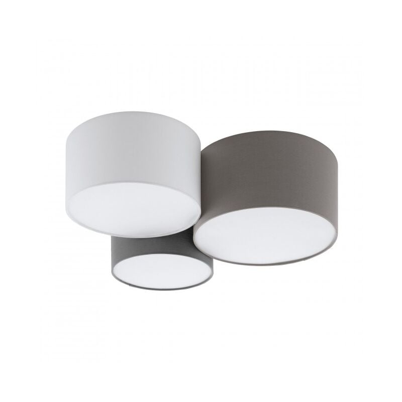 

Plafón ovalado de tela gris 220-240 V IP20 | Tessuto