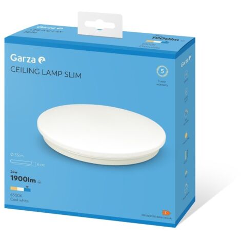 Plafon redondo 24w 40,2x40,2x44,5cm 1900lm 6500k diametro 33