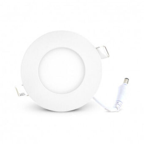 Plafón redondo de policarbonato blanco empotrado SLIMY ECO Ø230mm - 3000K Blanco cálido - 18W - 1500Lm