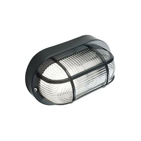 Plafón resina eco oval linea negra